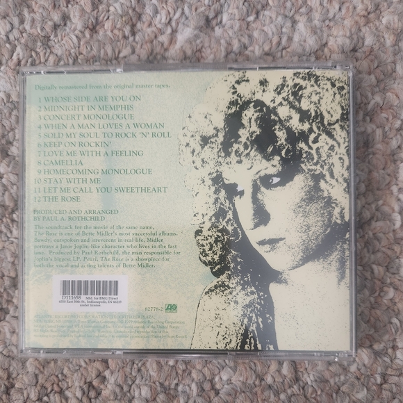 The Rose [Original Soundtrack] by Bette Midler (CD, Feb-1984, Atlantic (Label) - Picture 2 of 4